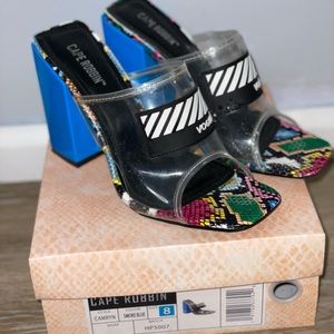Funky Versace-inspired Mule Heels